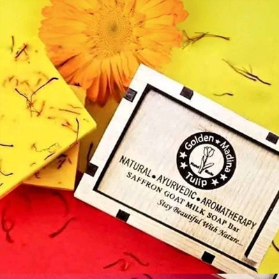 Picture of Premium Saffron Goat Milk Soap 100g NEW