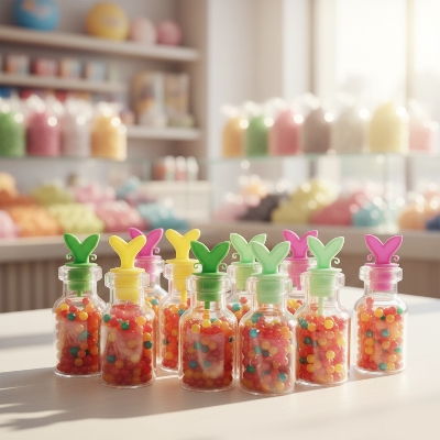 Picture of Magic or Jelly Balls with Bottles - 10 Bottles (Multicolor)