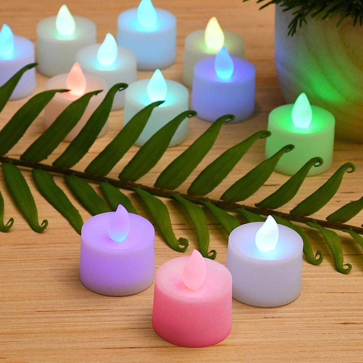 Picture of Dancing Tea Candles for Parties or Occasions (6 Pieces) - Candle