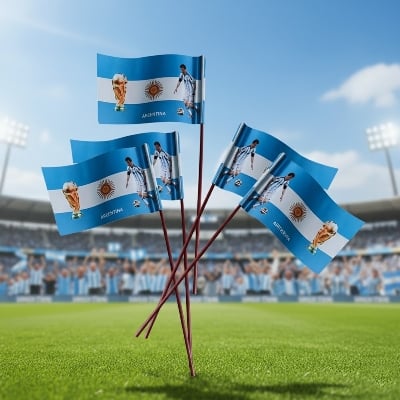 Picture of 5 Pieces Argentina National Flag (17cmx10 cm)  for Decoration