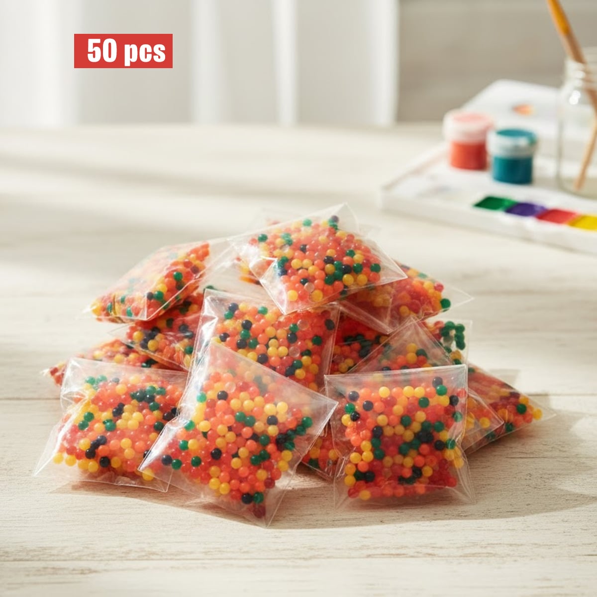 Picture of 50 packets multicolored magic balls or orbeez ( 5000 pieces)