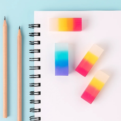 Picture of 4 Pieces Rainbow pencil Erasers