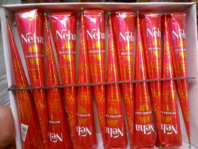 Picture of Neha Rich Red color Mehedi Cones 12 pieces box