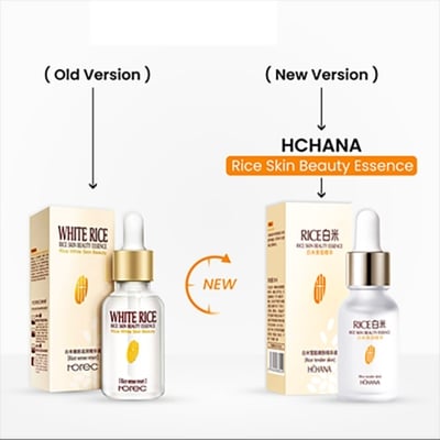 Picture of Rice Serum HCHANA White Rice Seram Reduces Wrinkles and Lighten Dark Spots Pore Minimizer Anti- Aging Face Moisturizer Skin Lightening - 15ml