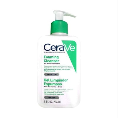 Picture of CeraVe Foaming Cleanser for Normal to Oily Skin with Niacinamide and 3 Essential Ceramides 236ml new(Glow N Touch Beauty)