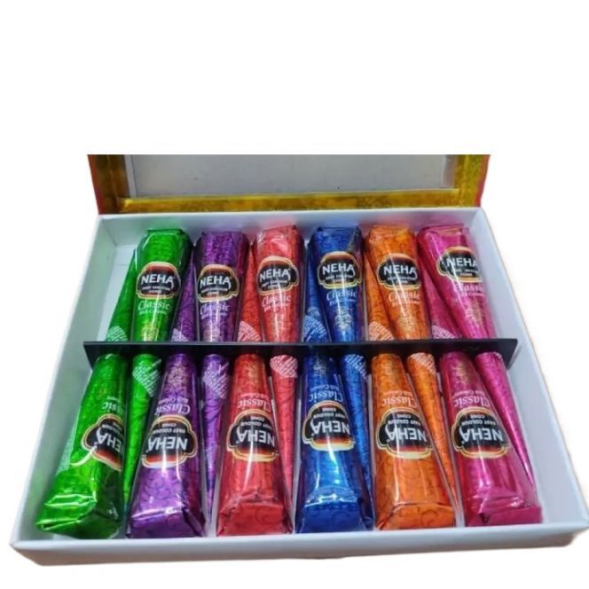 Picture of 12 pieces Box Neha Classic Colors Mehedi Cones