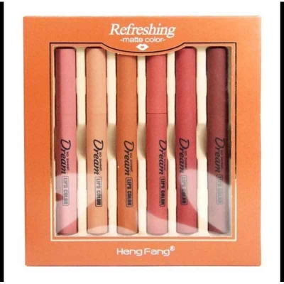 Picture of HengFang Matte Lipstick 6 Pcs Set new(Glow N Touch Beauty)