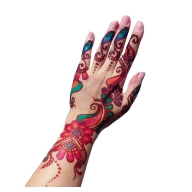 Picture of Neha Mehedi Mixed Colors Cones 6 Pieces