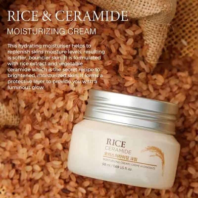 Picture of The face shop Rice & Ceramide Moisturizing Cream 50ml new(Glow N Touch Beauty)