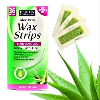 Picture of Beauty Formulas Aloe Vera Wax Strips Hair Remover 36pcs new(Glow N Touch Beauty)