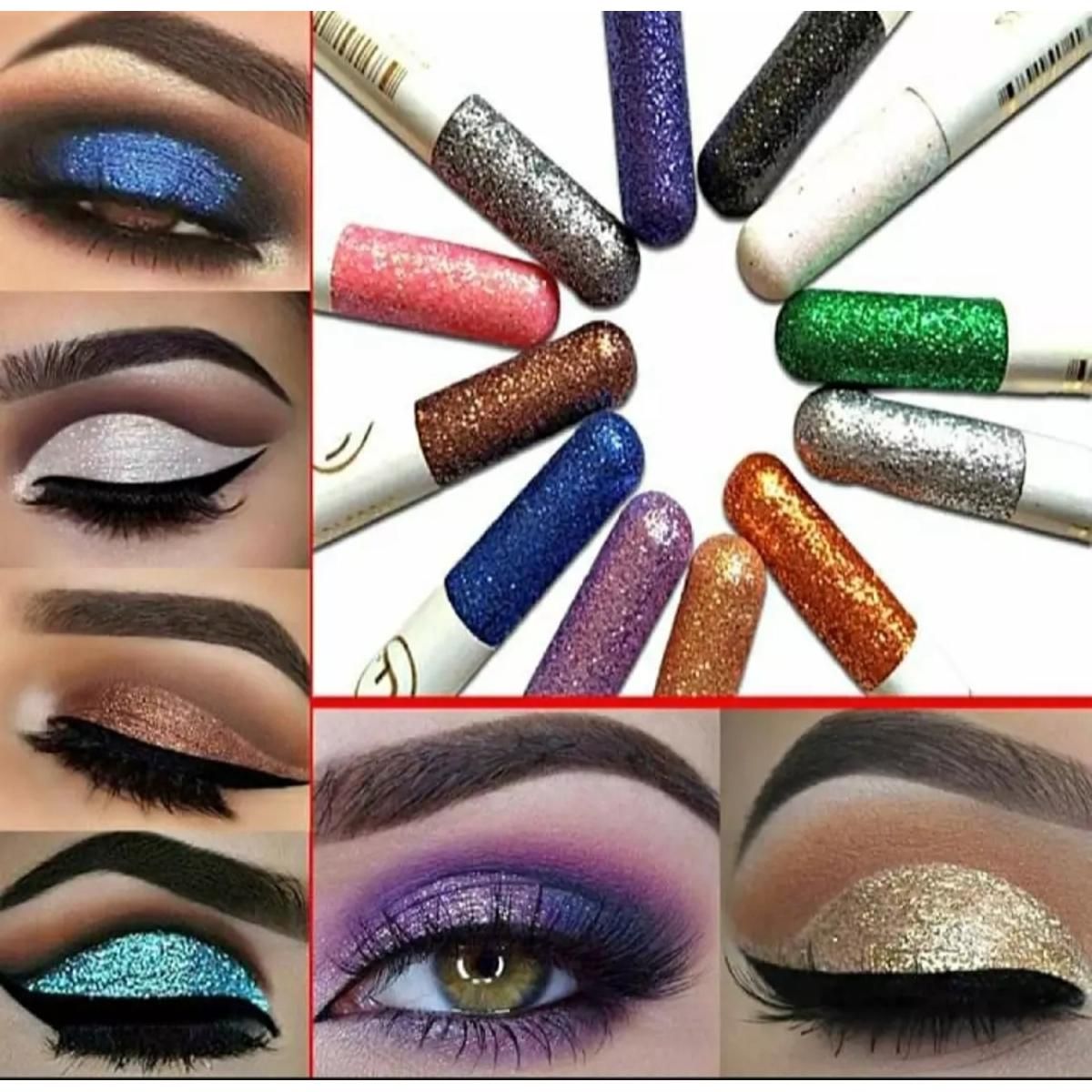 Picture of 12 Pieces Glitter Eyeshadow Pencil Sets (12 Pieces)
