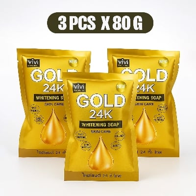 Picture of 3 Pieces Gold 24k Soap bar 80×3 grams