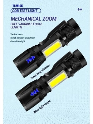 Picture of 3 in 1 Mini Portable Rechargable Waterproof USB Flash Torch Light - 1 Piece