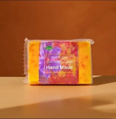 Picture of 2 Pieces Real Saffron Goat Milk Soap Bar - 2 piecs