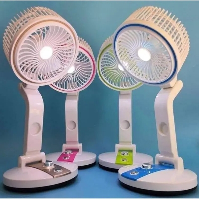 Picture of New Rechargeable Folding Table Fan with Led Light (1 Piece)