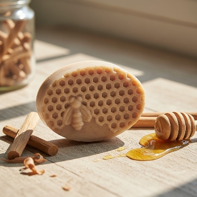 Picture of Handmade Chondon and Honey Soap Bar - 100 grm (1 piece)