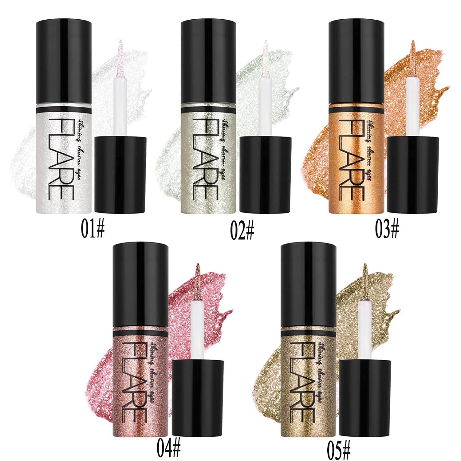 Picture of PeiFen 6pcs Flare Shining Charm Eyes Glitter |  Liquid Eyeliner/Eyeshadow Set (6 Pieces) |