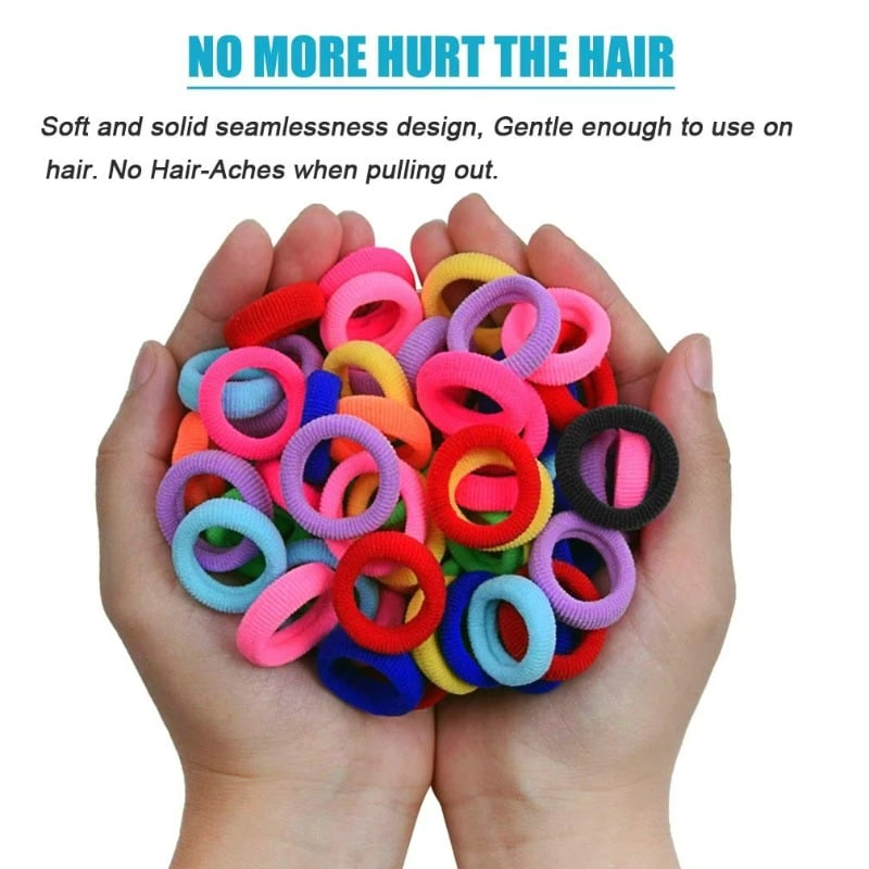 Picture of 100 Pieces mini hair bands for hair styling (100 pieces)