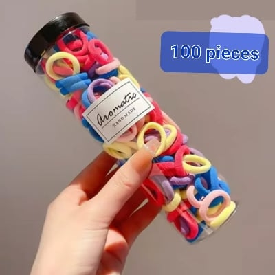 Picture of 1 box (100 pieces) mini hair bands for hair styling