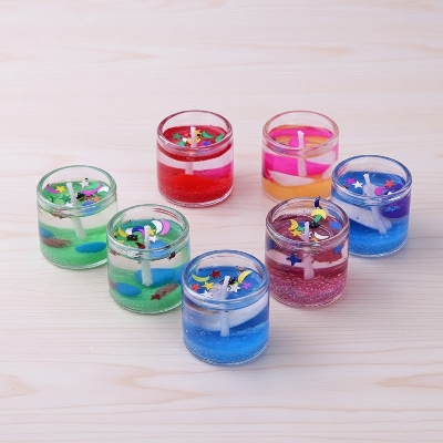 Picture of 6 in 1 seþ of mini jelly candles for Home Decor (6 pcs-1 inche)