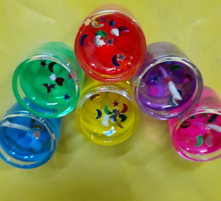 Picture of 6 in 1 seþ of mini jelly candles for Home Decor (6 pcs-1 inche)