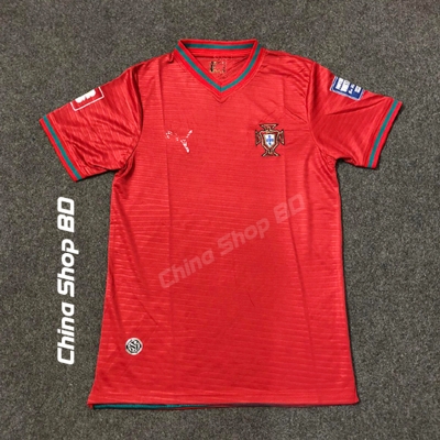 Picture of Portugal Home 2026 World cup Half Sleeve premium National Team Football Jersey (Logo Embroidery), Red