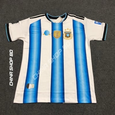 Picture of Argentina Home 2026 World cup Half Sleeve premium National Team Football Jersey (Logo Embroidery), White