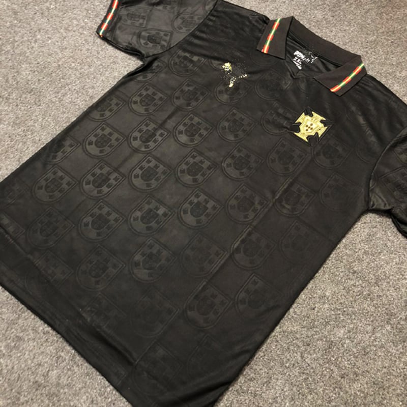 Picture of Portugal away Jersey World Cup 2026 Half Sleeve Premium Quality Football Jersey (Logo Embroidery), Black