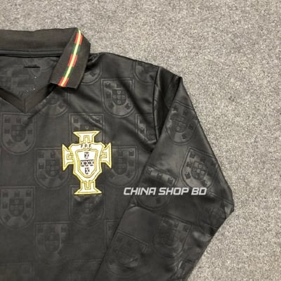 Picture of Portugal away Jersey World Cup 2026 Full Sleeve Premium Quality Football Jersey (Logo Embroidery), Black