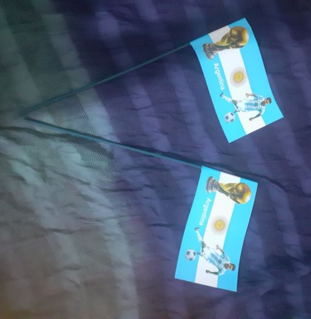 Picture of 2 Pieces Argentina National Paper Flag 17cmx10cm mini size (2 Pieces)