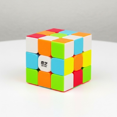Picture of 1 Piece QYTOYS Sticker less 3x3 Puzzle Speed Cube Magic Rubik's Cube Puzzle Toy (5.6 cm)