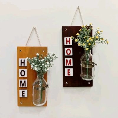 Picture of Wooden Hanging 3D Home Flower Vase (Wood)