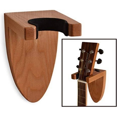 Picture of Indulge Durablity - Premium Quality - Wooden guitar hanger hook wal mount guitar holder - Sustainable Option - To Exprerience Greatness (Dark chocolate, Wood)