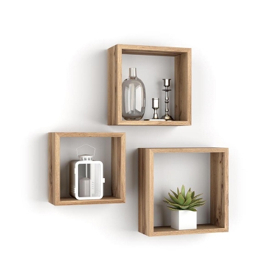 Picture of Cube Design Square Wooden Wall Shelf - Wall Decoration (Wood)