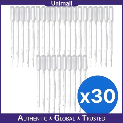 Picture of Plastic Dropper 3ml – 30 Pcs Pack | Measuring Dropper for Medicine, Oil, Serum & Minoxidil Use