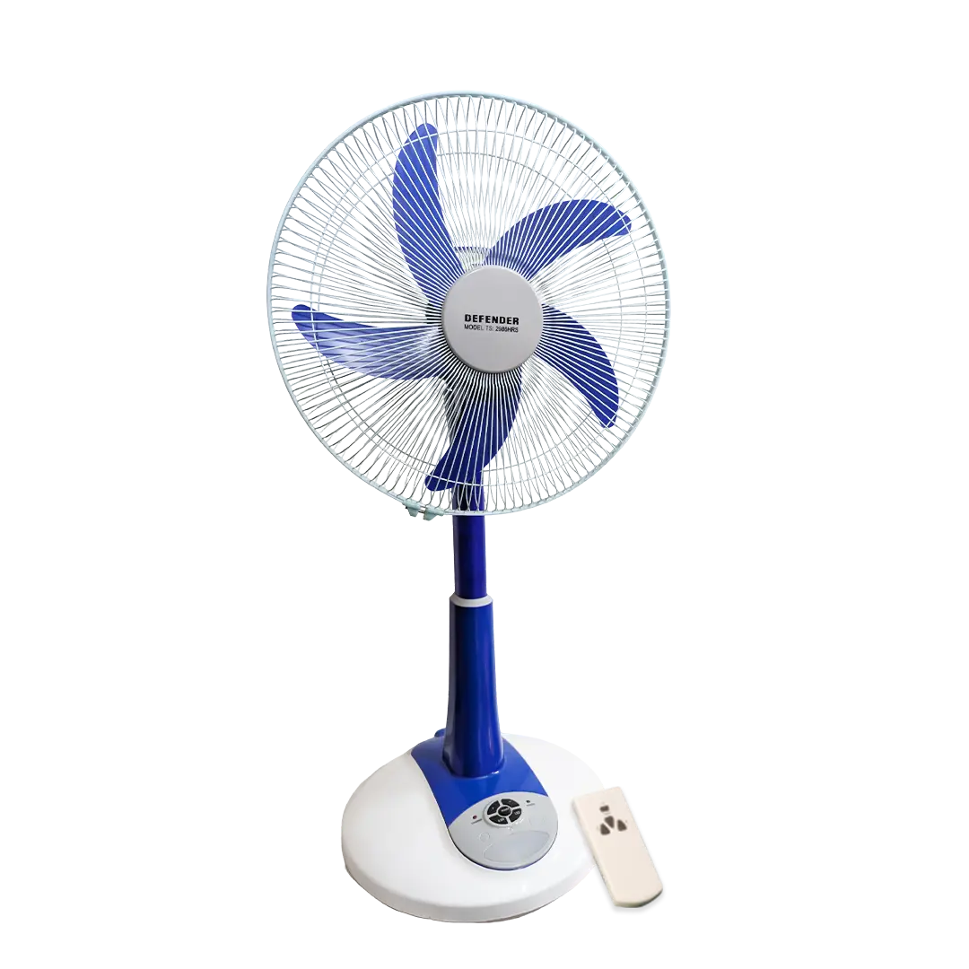 Picture of (TS-2986): Defender 16" Rechargeable AC_DC Fan with LED Multi-Function:Blue