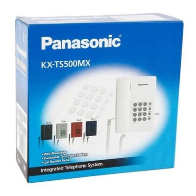 Picture of PANASONIC INTERCOM/LANDLINE SET, KX-TS500MX.(White), White