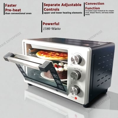 Picture of Miyako MT-827RCL-SSRB Electric Toaster Oven-27L, silver & black