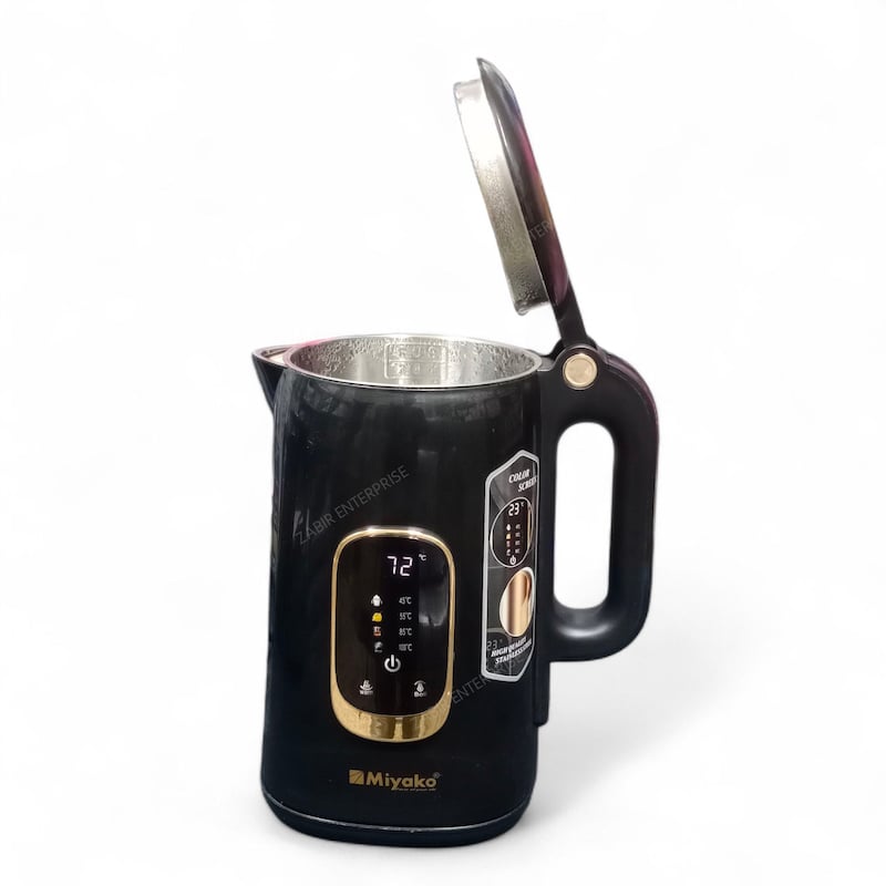 Picture of Miyako MJK-BST 20 Electric Kettle – 2L, 2000W cordless design with digital touch, auto shut-off, cool-touch body, BPA-free build & fast boiling. Best price in BD, Black