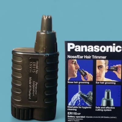 Picture of Panasonic ER115 Nose Trimmer – Safe & Easy Nose Hair Trimmer | Wet & Dry Use, Black