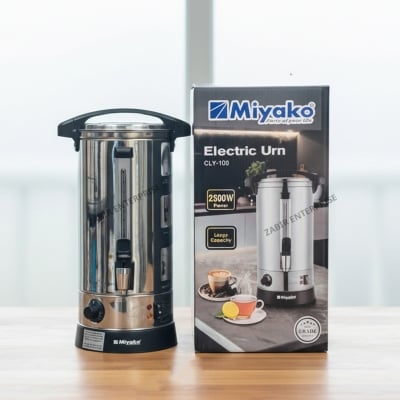 Picture of Miyako Electric Urn CLY-100 – 10L Stainless Steel Hot Water Boiler for Home & Catering | Adjustable Temp 30-110°C, Durable & Safe