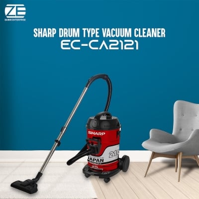 Picture of SHARP Drum Type Bagless Vacuum Cleaner with Blower, EC-CA2121 (2100W, 21L), Red