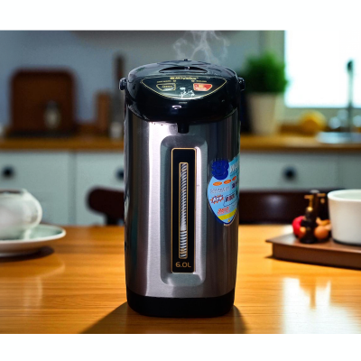 Picture of Miyako 6 Liters Electric Flask PCF-60HM,3 Way Water Dispenser With Re-Boiling Option, Silver