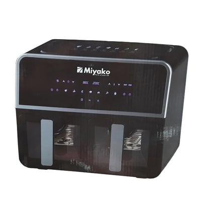 Picture of Miyako AF-4590 Double Chamber Digital Touch Panel Air Fryer, 9Liters., Black