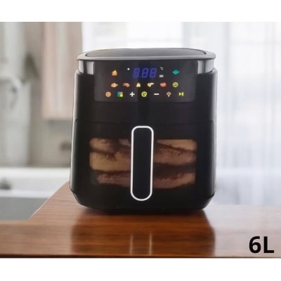 Picture of Miyako AF-5012 Auto cut off /resume when reach/ below preset temperature Air Fryer | 6 liter, Black
