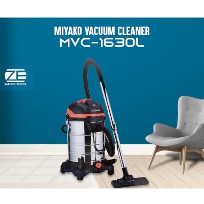 Picture of Miyako 1600 Watts Motor Power 3in1 Combo Stainless Steel Body Vacuum Cleaner MVC-1630L (Wet/Dry/Blow), STAINLESS STEEL.