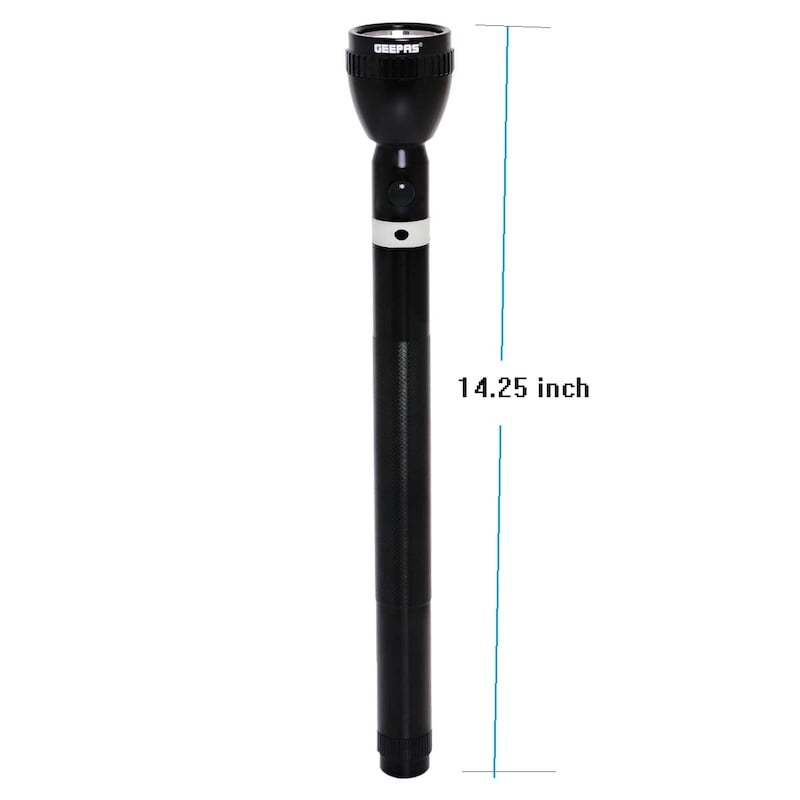 Picture of Geepas GFL3869 Powerful Rechargeable Torch LED Flashlight., Black