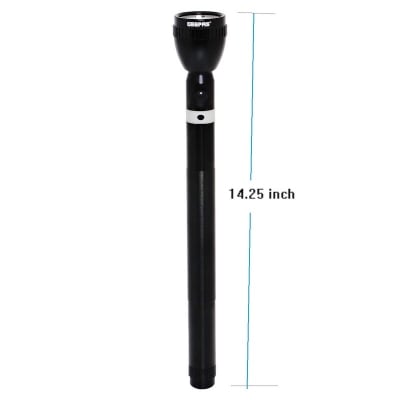 Picture of Geepas GFL3869 Powerful Rechargeable Torch LED Flashlight., Black