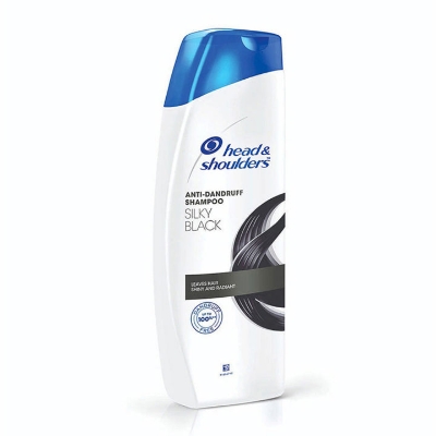 Picture of Head & Shoulders Silky Black Anti Dandruff Shampoo for Women & Men 340ML - Black