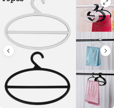 Picture of 24pcs Plastic Circle Scarf Hanger Tie Clothes Rack Storage Racks Closet Organizer-24pcs - Multicolor